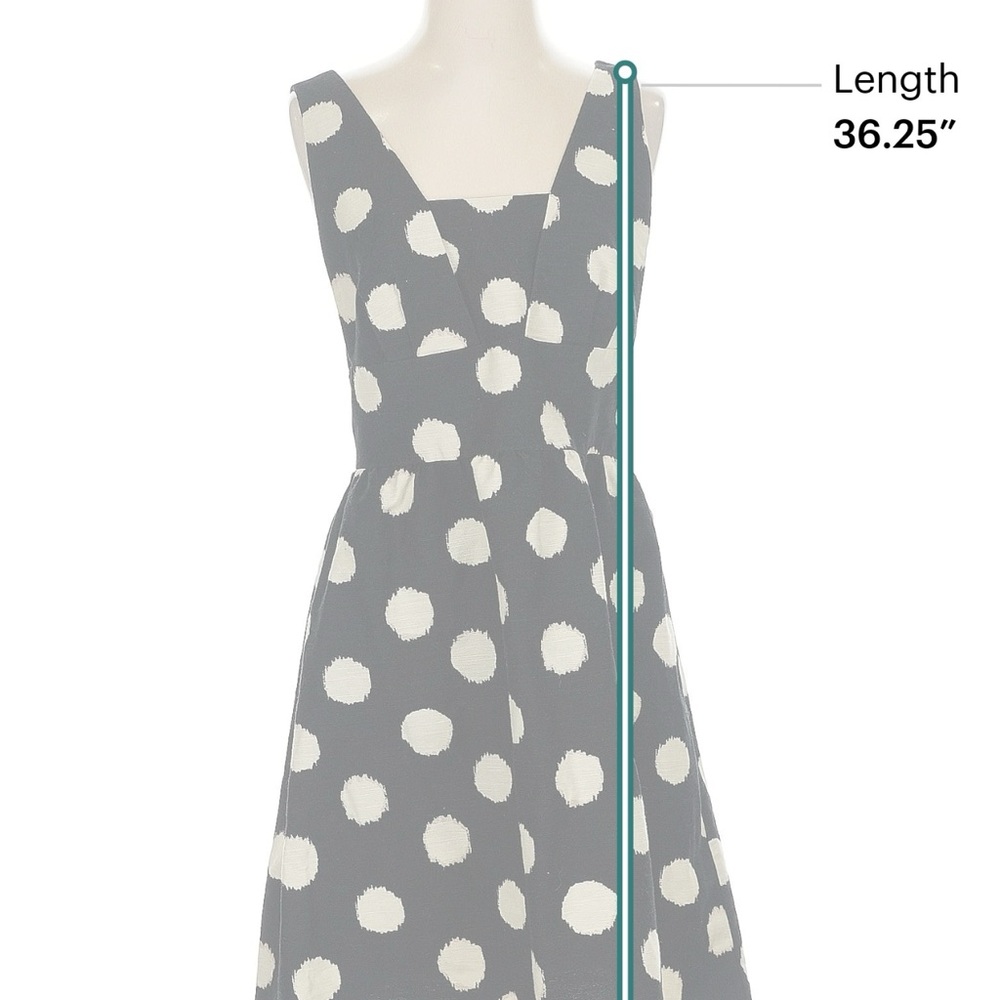 Ann Taylor Loft Polka Dot sleeveless scoop neckline A-Line Dress size 4 - Picture 6 of 6